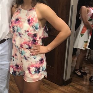 Adorable, colorful romper- worn ONCE